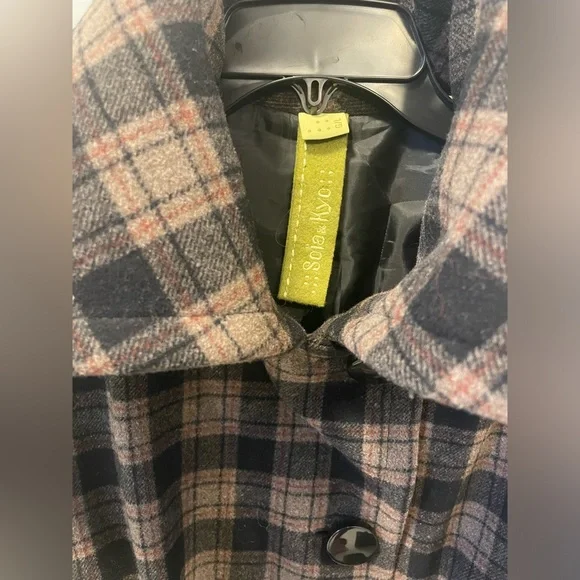 Soia & Kyo Fiona Wool Plaid Belted Jacket - Picture 3 of 8